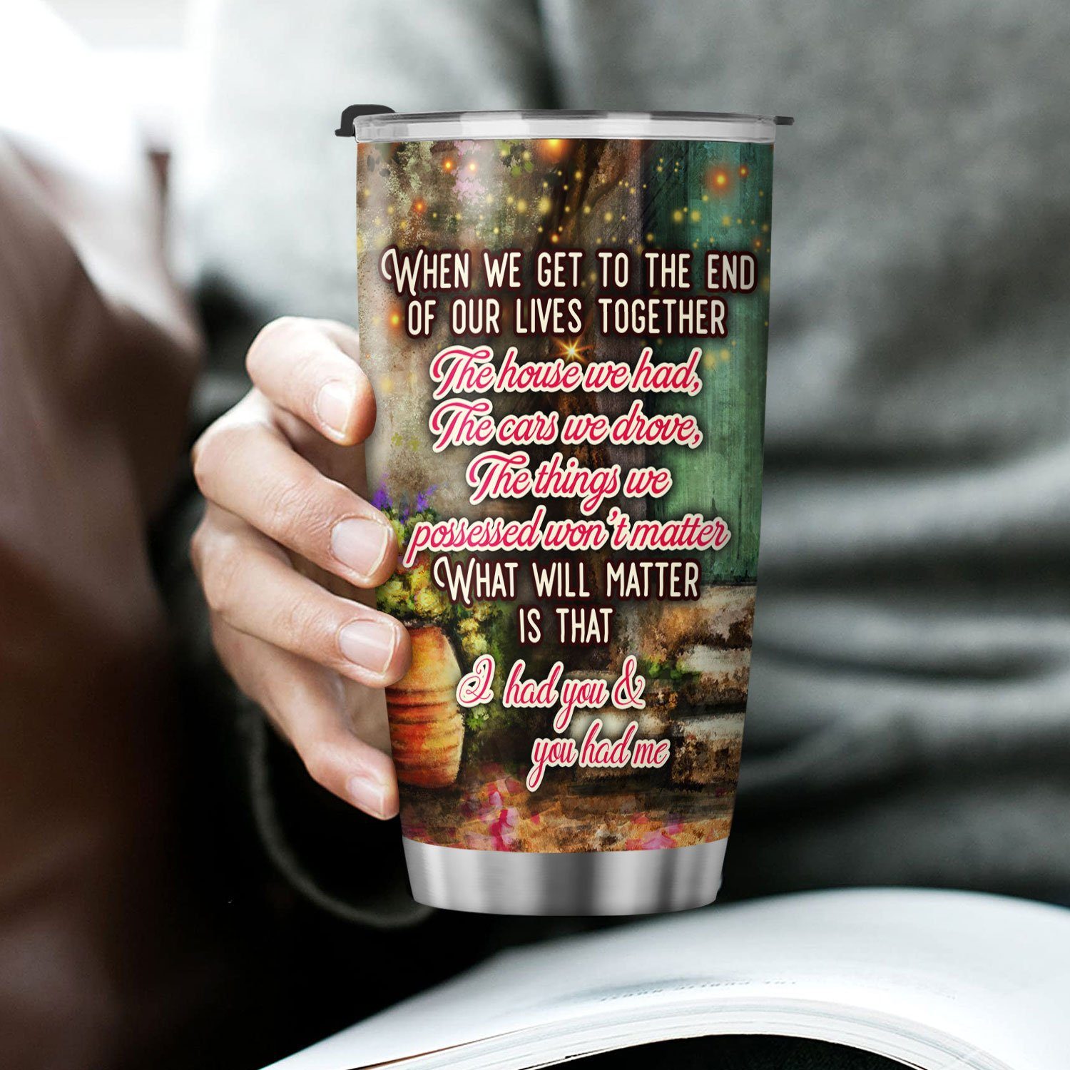 Couple Husband And Wife Tumbler When We Get To The End Of Our Lives Together LNT443TU - Image 2
