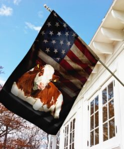 cow american flag 3957