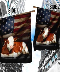 cow american flag 7615
