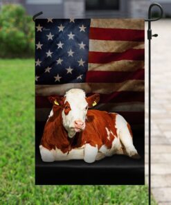 cow american flag 8031