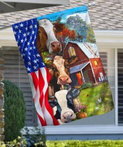 cow cattle american flag mln172f 4766
