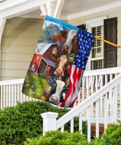 cow cattle american flag mln172f 7143
