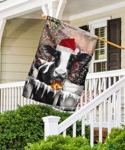 cow christmas flag 3672