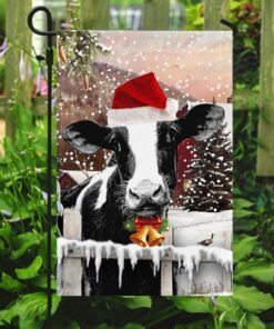 cow christmas flag 7141