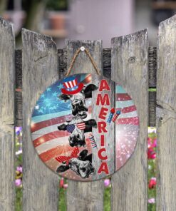 cow door sign america wooden sign tph07wd 2734