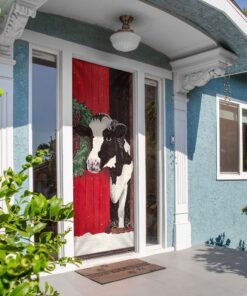 cow farmhouse door cover 3935
