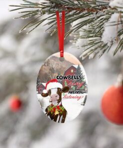 cowbells ring ceramic ornament 5518