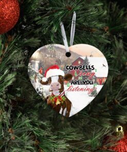 cowbells ring ceramic ornament 7198