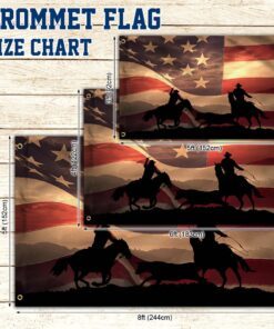 cowboy american grommet flag trn1359gf 7343
