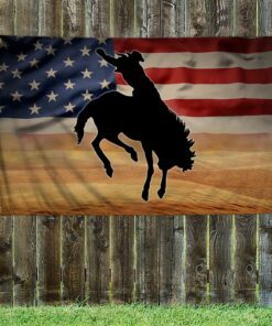 cowboy flag american cowboy horse grommet flag qtr51gf 8890