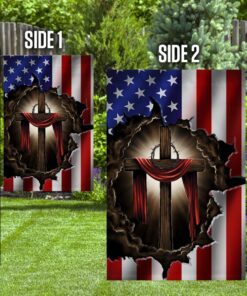 cross christ american flag 1152