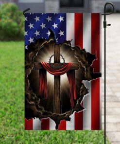 cross christ american flag 1403