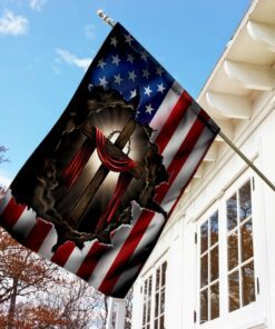 cross christ american flag 6844