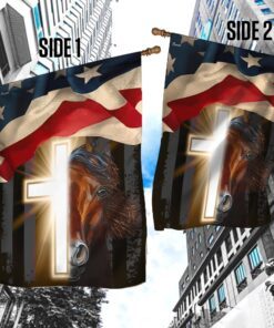 cross horse american flag ttn505fv1 1738