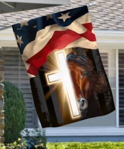 cross horse american flag ttn505fv1 3209
