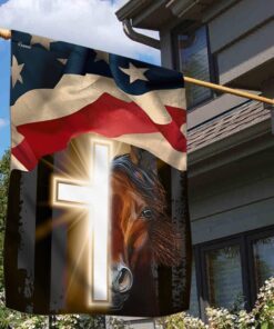 cross horse american flag ttn505fv1 6668