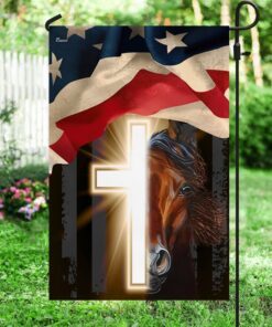 cross horse american flag ttn505fv1 6746