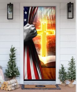 cross on bible door cover 5627