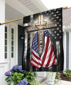 Cross US Flag One Nation Under God DDH3071F