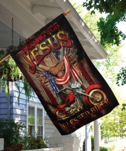 cruising for jesus blessed biker flag 2205