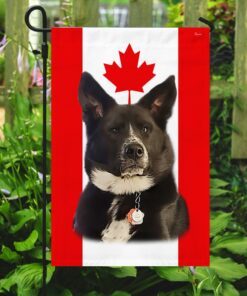 custom pictures dog flag canadian flag qtr295f 7224