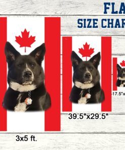 custom pictures dog flag canadian flag qtr295f 8457