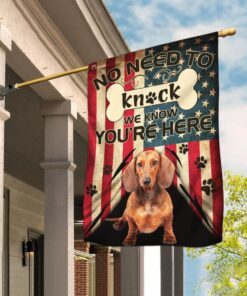 Dachshund. We Know You Are Here Flag