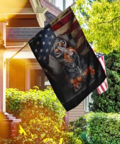 dachshund american flag 7663