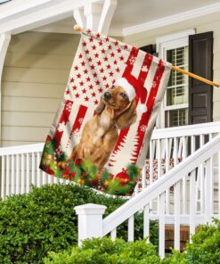 dachshund christmas flag flagwix™ merry christmas with dachshund flag 4779