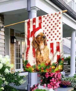 dachshund christmas flag flagwix™ merry christmas with dachshund flag 8071