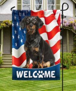dachshund dog 4th of july american flag tqn1226fv3 3177