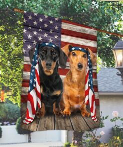 dachshund dog flag charming dog ntb216fv37 1192