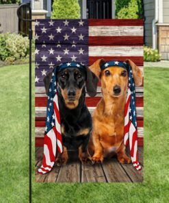 dachshund dog flag charming dog ntb216fv37 6896