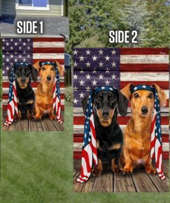 dachshund dog flag charming dog ntb216fv37 7336