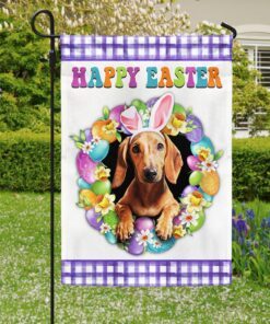 dachshund dog happy easter flag tqn985fv2 1964