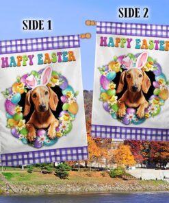dachshund dog happy easter flag tqn985fv2 2949