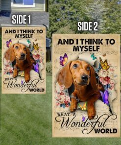 dachshund flag and i think to myself what a wonderful world ddh2862fv1 5114