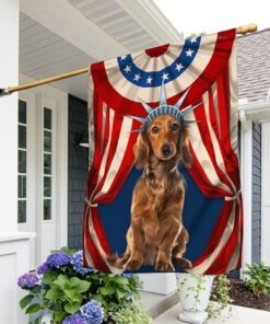 Dachshund Flag Happy Independence Day For 4th Of July BNN118F