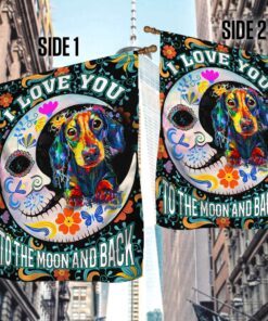 dachshund flag i love you to the moon and back ntt66f 6730