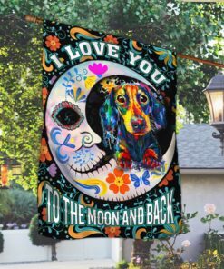 dachshund flag i love you to the moon and back ntt66f 6792