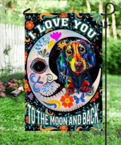 dachshund flag i love you to the moon and back ntt66f 8773