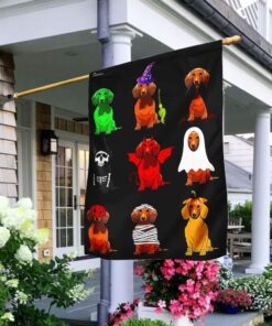 dachshund halloween costume flag 6724
