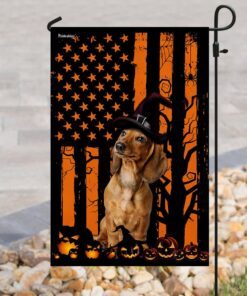 dachshund halloween flag 3143