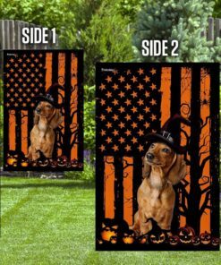 dachshund halloween flag 5283