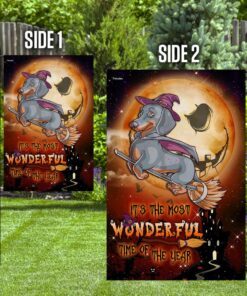 dachshund halloween flag 7938