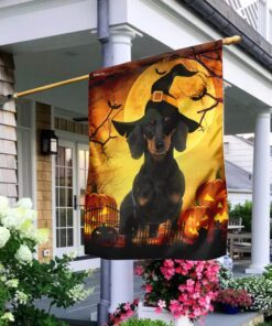 Dachshund Halloween Flag Flagwix™ Happy Halloween With Dachshund Dog Flag