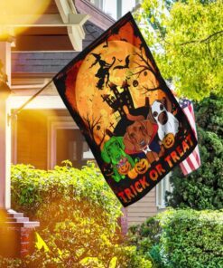 Dachshund Halloween Flag Flagwix™ Trick Or Treat Dachshund Dog Flag