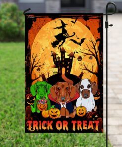 dachshund halloween flag flagwix™ trick or treat dachshund dog flag 2939