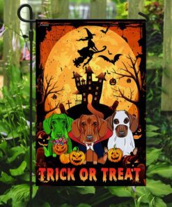 dachshund halloween flag flagwix™ trick or treat dachshund dog flag 4194