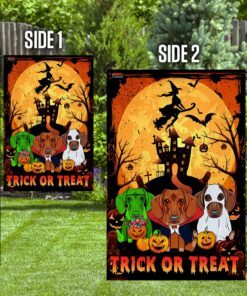 dachshund halloween flag flagwix™ trick or treat dachshund dog flag 4504